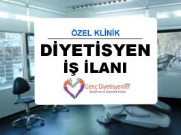 Diyetisyen İş İlanı Özel Klinik