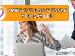 amire tutulan tutanak yoksayıldı