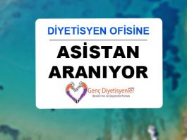 diyetisyen ofisi için asistan aranıyor