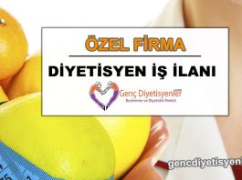 diyetisyen iş ilanı Özel firma yemek