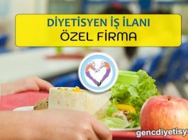 diyetisyen iş ilanı özel firma w