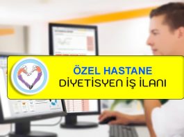 özel hastane diyetisyen arıyor