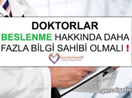 doktorlar beslenme hakkında daha fazla bilgi sahibi olmalı