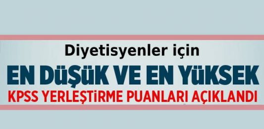 diyetisyenler icin en kücük ve en yüksek puanlar