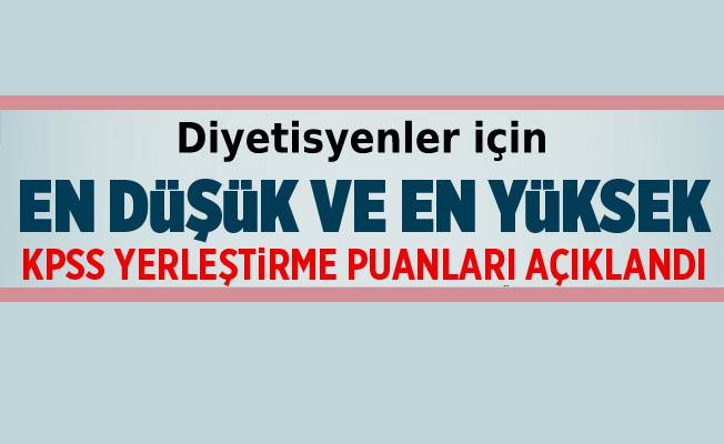 diyetisyenler icin en kücük ve en yüksek puanlar