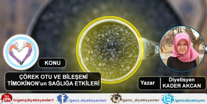 Diyetisyen Kader AKCAN ÇÖREK OTU VE BİLEŞENİ TİMOKİNONUN SAĞLIĞA ETKİLERİ