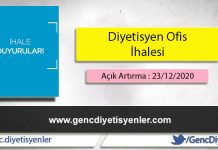 ihalesi duyurusu; diyetisyen ofisi