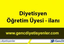Diyetisyen Öğretim Üyesi Alım İlanı